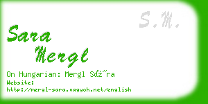 sara mergl business card